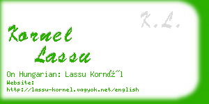 kornel lassu business card